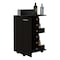 Tuhome Bar Cart, Two External Shelves, Four Casters, Six Built-in Wine Rack, Single Door Cabinet, Black MLW5542 - alternate 3